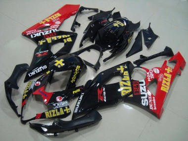Carenagem Suzuki GSXR 1000 K5 2005-2006 - Preto Vermelho Rizla