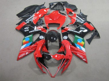 Carenagem Suzuki GSXR 1000 K5 2005-2006 - Preto Vermelho Verde