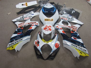 Carenagem Suzuki GSXR 1000 K7 2007-2008 - Branco Azul Dark Dog