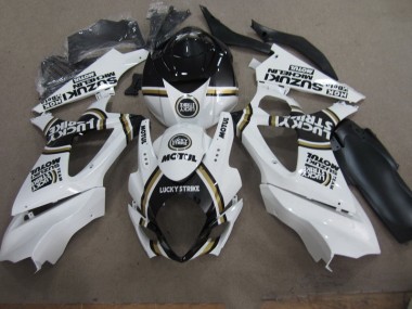 Carenagem Suzuki GSXR 1000 K7 2007-2008 - Branco Lucky Strike Preto Motul