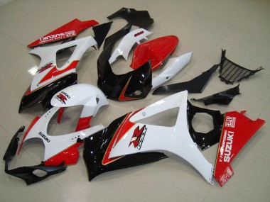 Carenagem Suzuki GSXR 1000 K7 2007-2008 - Branco Vermelho Preto