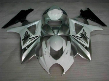 Carenagem Suzuki GSXR 1000 K7 2007-2008 - Prata Branco