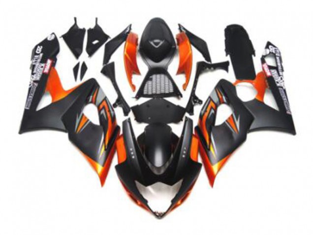 Carenagem Suzuki GSXR 1000 K7 2007-2008 - Preto Laranja Carenagem Suzuki GSXR 1000 K7 2007-2008 - Preto Laranja