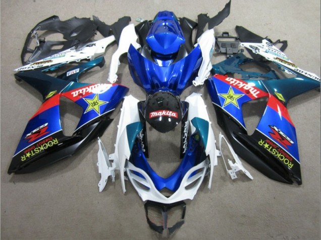 Carenagem Suzuki GSXR 1000 K9 2009-2016 - Azul Branco Rockstar Carenagem Suzuki GSXR 1000 K9 2009-2016 - Azul Branco Rockstar
