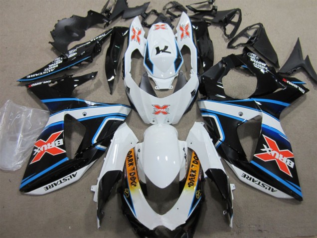 Carenagem Suzuki GSXR 1000 K9 2009-2016 - Branco Azul Brux Dark Dog