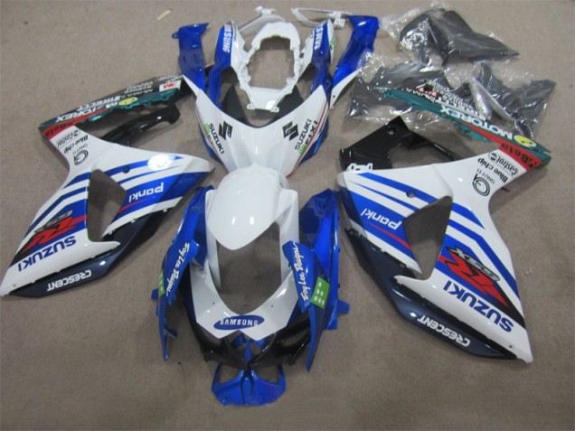 Carenagem Suzuki GSXR 1000 K9 2009-2016 - Branco Azul Samsung Carenagem Suzuki GSXR 1000 K9 2009-2016 - Branco Azul Samsung