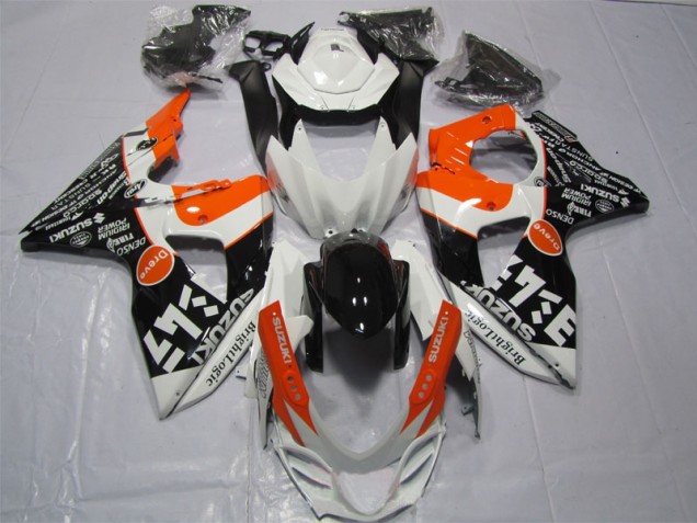 Carenagem Suzuki GSXR 1000 K9 2009-2016 - Branco Preto Laranja Bright Logic Carenagem Suzuki GSXR 1000 K9 2009-2016 - Branco Preto Laranja Bright Logic