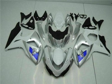 Carenagem Suzuki GSXR 1000 K9 2009-2016 - Prata Branco