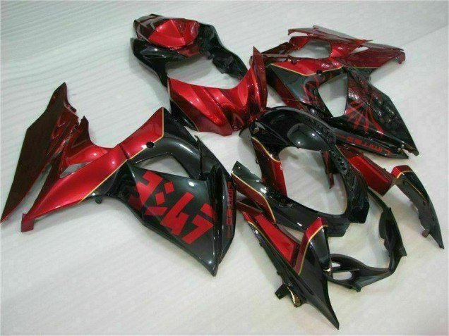 Carenagem Suzuki GSXR 1000 K9 2009-2016 - Vermelho Chama Preto Carenagem Suzuki GSXR 1000 K9 2009-2016 - Vermelho Chama Preto