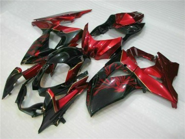 Carenagem Suzuki GSXR 1000 K9 2009-2016 - Vermelho Chama Preto