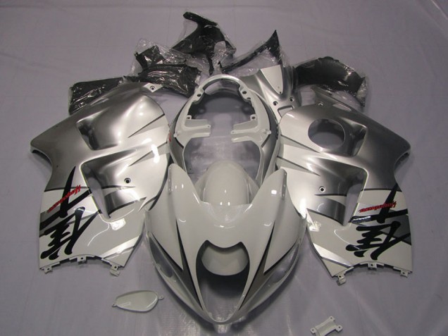 Carenagem Suzuki GSXR 1300 Hayabusa 1996-2007 - Branco Preto Decalque Carenagem Suzuki GSXR 1300 Hayabusa 1996-2007 - Branco Preto Decalque