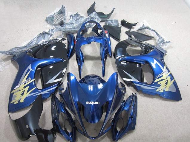 Carenagem Suzuki GSXR 1300 Hayabusa 2008-2019 - Azul Branco Ouro Decalque Carenagem Suzuki GSXR 1300 Hayabusa 2008-2019 - Azul Branco Ouro Decalque