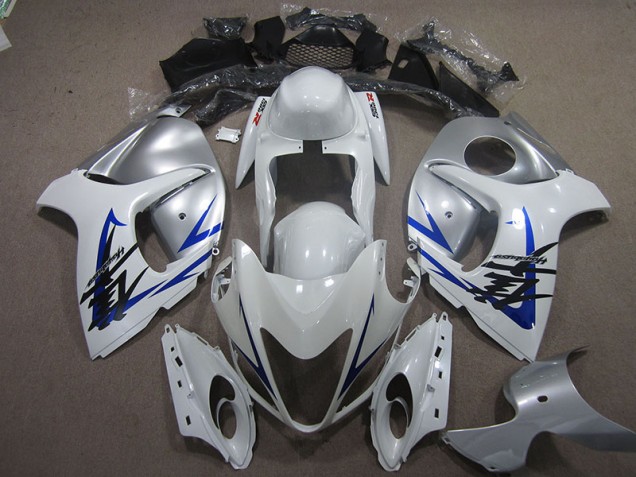 Carenagem Suzuki GSXR 1300 Hayabusa 2008-2019 - Branco Prata Azul Carenagem Suzuki GSXR 1300 Hayabusa 2008-2019 - Branco Prata Azul