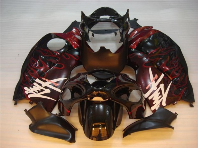 Carenagem Suzuki GSXR 1300 Hayabusa 2008-2019 - Preto Vermelho Chama Carenagem Suzuki GSXR 1300 Hayabusa 2008-2019 - Preto Vermelho Chama