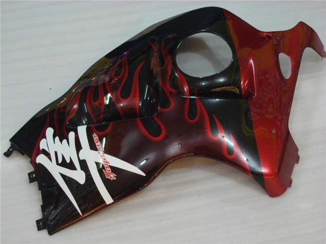 Carenagem Suzuki GSXR 1300 Hayabusa 2008-2019 - Preto Vermelho Chama Carenagem Suzuki GSXR 1300 Hayabusa 2008-2019 - Preto Vermelho Chama