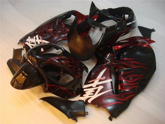 Carenagem Suzuki GSXR 1300 Hayabusa 2008-2019 - Preto Vermelho Chama Carenagem Suzuki GSXR 1300 Hayabusa 2008-2019 - Preto Vermelho Chama