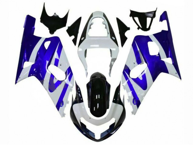 Carenagem Suzuki GSXR 600 / 750 K1 K2 K3 2001-2003 - Azul Branco Carenagem Suzuki GSXR 600 / 750 K1 K2 K3 2001-2003 - Azul Branco