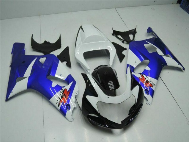 Carenagem Suzuki GSXR 600 / 750 K1 K2 K3 2001-2003 - Branco Azul Carenagem Suzuki GSXR 600 / 750 K1 K2 K3 2001-2003 - Branco Azul