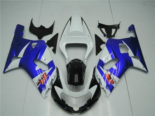 Carenagem Suzuki GSXR 600 / 750 K1 K2 K3 2001-2003 - Branco Azul Carenagem Suzuki GSXR 600 / 750 K1 K2 K3 2001-2003 - Branco Azul