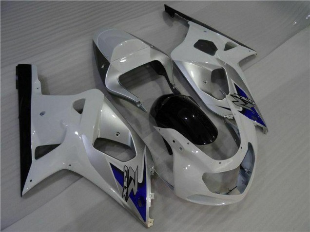 Carenagem Suzuki GSXR 600 / 750 K1 K2 K3 2001-2003 - Branco Prata Carenagem Suzuki GSXR 600 / 750 K1 K2 K3 2001-2003 - Branco Prata