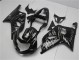 Carenagem Suzuki GSXR 600 / 750 K1 K2 K3 2001-2003 - Preto Branco Chama Carenagem Suzuki GSXR 600 / 750 K1 K2 K3 2001-2003 - Preto Branco Chama