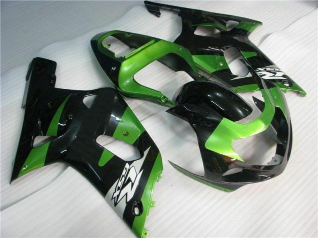 Carenagem Suzuki GSXR 600 / 750 K1 K2 K3 2001-2003 - Verde Preto Carenagem Suzuki GSXR 600 / 750 K1 K2 K3 2001-2003 - Verde Preto