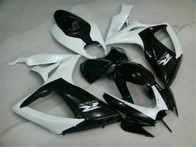Carenagem Suzuki GSXR 600 / 750 K6 2006-2007 - Preto Branco Carenagem Suzuki GSXR 600 / 750 K6 2006-2007 - Preto Branco