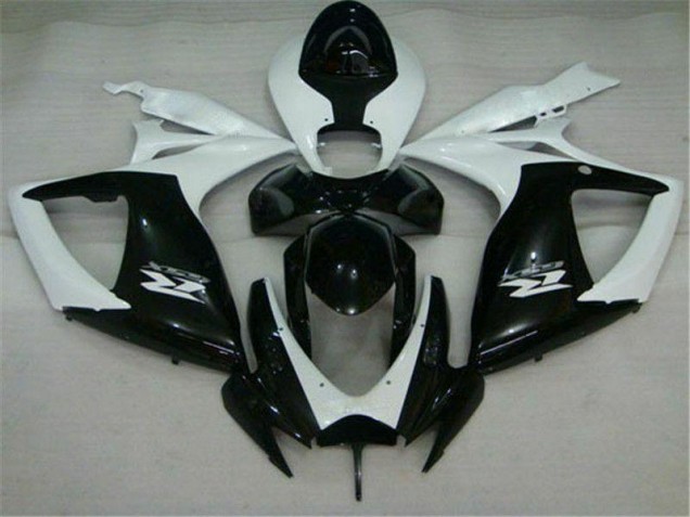 Carenagem Suzuki GSXR 600 / 750 K6 2006-2007 - Preto Branco Carenagem Suzuki GSXR 600 / 750 K6 2006-2007 - Preto Branco
