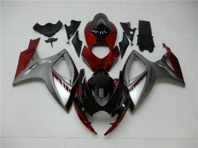 Carenagem Suzuki GSXR 600 / 750 K6 2006-2007 - Vermelho Prata Carenagem Suzuki GSXR 600 / 750 K6 2006-2007 - Vermelho Prata