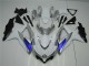 Carenagem Suzuki GSXR 600 / 750 K8 2008-2010 - Branco Prata Azul Carenagem Suzuki GSXR 600 / 750 K8 2008-2010 - Branco Prata Azul