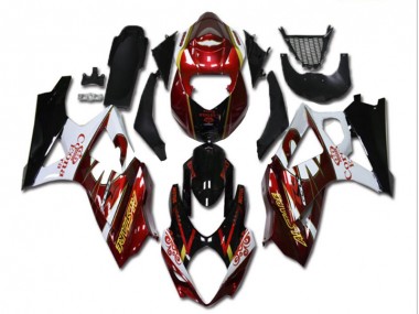 Carenagem Suzuki GSXR 600 / 750 K8 2008-2010 - Vermelho Branco Preto
