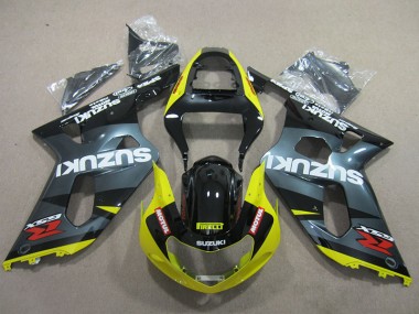 Carenagem Suzuki GSXR 600 K1 K2 K3 2001-2003 - Preto Amarelo Motul