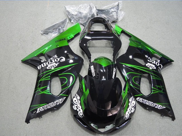 Carenagem Suzuki GSXR 600 K1 K2 K3 2001-2003 - Preto Verde Corona Extra Carenagem Suzuki GSXR 600 K1 K2 K3 2001-2003 - Preto Verde Corona Extra