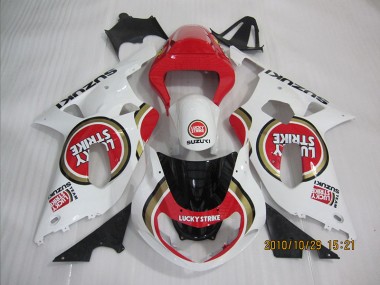 Carenagem Suzuki GSXR 600 K1 K2 K3 2001-2003 - Vermelho Branco Lucky Strike