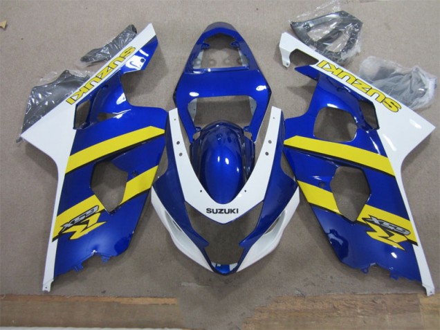 Carenagem Suzuki GSXR 600 K4 2004-2005 - Azul Branco Amarelo Carenagem Suzuki GSXR 600 K4 2004-2005 - Azul Branco Amarelo