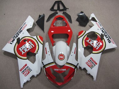 Carenagem Suzuki GSXR 600 K4 2004-2005 - Vermelho Branco Lucky Strike Motul