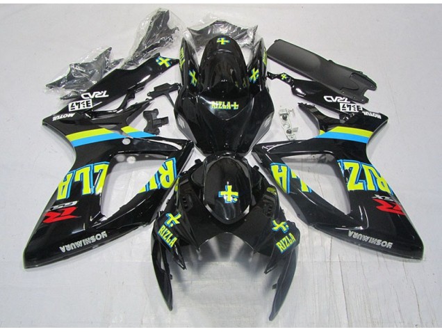 Carenagem Suzuki GSXR 600 K6 2006-2007 - Preto Amarelo Rizla Carenagem Suzuki GSXR 600 K6 2006-2007 - Preto Amarelo Rizla
