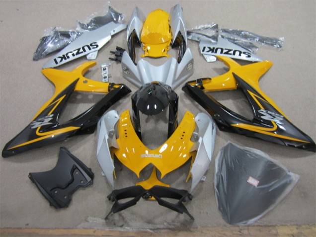 Carenagem Suzuki GSXR 600 K8 2008-2010 - Amarelo Branco Preto Carenagem Suzuki GSXR 600 K8 2008-2010 - Amarelo Branco Preto