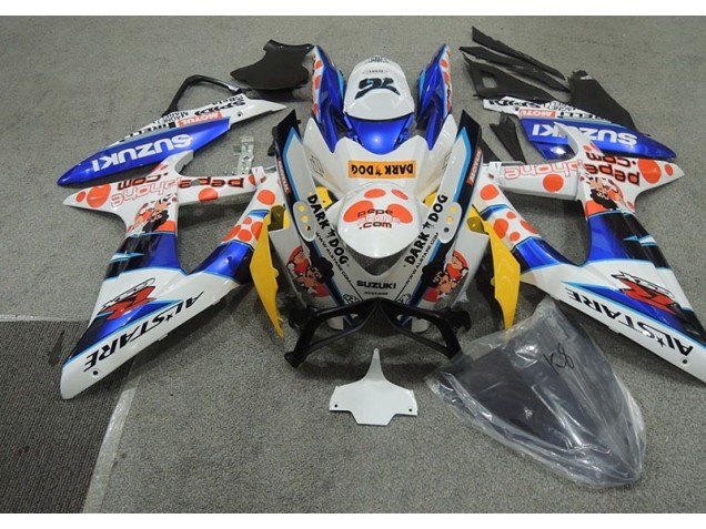 Carenagem Suzuki GSXR 600 K8 2008-2010 - Branco Azul Dark Dog Carenagem Suzuki GSXR 600 K8 2008-2010 - Branco Azul Dark Dog