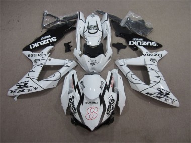 Carenagem Suzuki GSXR 600 K8 2008-2010 - Branco Preto Corona Extra Motul 8