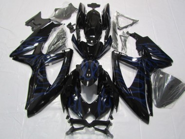 Carenagem Suzuki GSXR 600 K8 2008-2010 - Preto Azul Chama