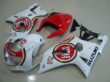 Carenagem Suzuki GSXR 750 K1 K2 K3 2001-2003 - Vermelho Branco Lucky Strike