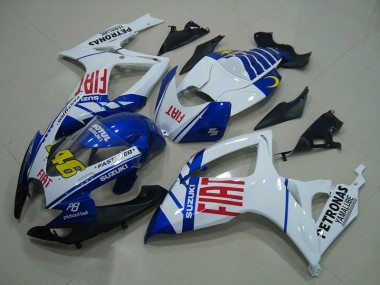 Carenagem Suzuki GSXR 750 K6 2006-2007 - Azul Branco Fiat 46