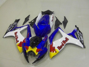 Carenagem Suzuki GSXR 750 K6 2006-2007 - Azul Branco Red Bull