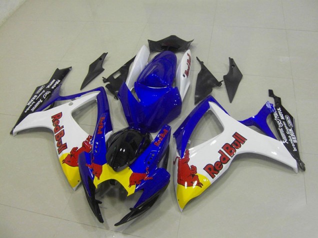 Carenagem Suzuki GSXR 750 K6 2006-2007 - Azul Branco Red Bull Carenagem Suzuki GSXR 750 K6 2006-2007 - Azul Branco Red Bull