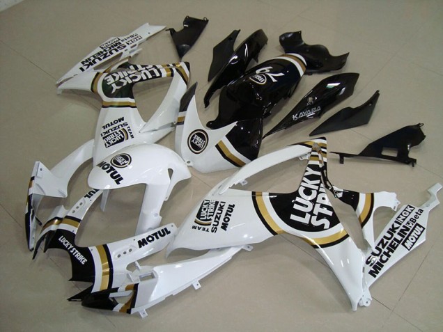 Carenagem Suzuki GSXR 750 K6 2006-2007 - Branco Lucky Strike Preto Motul Carenagem Suzuki GSXR 750 K6 2006-2007 - Branco Lucky Strike Preto Motul