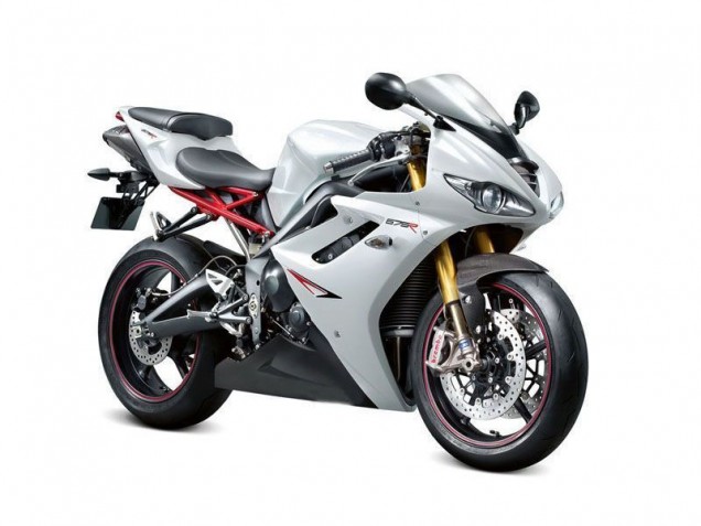 Carenagem Triumph Daytona 675 Triple 2009-2012 - Branco Pérola Preto Carenagem Triumph Daytona 675 Triple 2009-2012 - Branco Pérola Preto