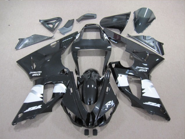Carenagem Yamaha R1 1998-1999 - Preto Branco Decalque Carenagem Yamaha R1 1998-1999 - Preto Branco Decalque