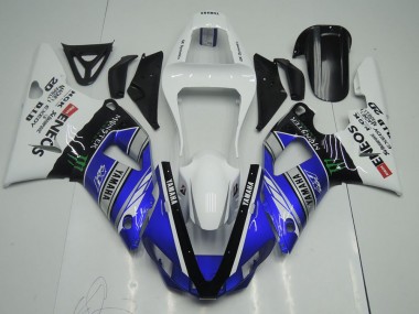 Carenagem Yamaha R1 2000-2001 - Azul Branco ENEOS Monster