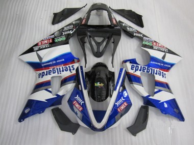 Carenagem Yamaha R1 2000-2001 - Preto Branco Azul Santander